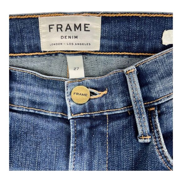 FRAME Le High Skinny Stretch Jeans Sz 27 Mid Rise in Stanmore Blue - Picture 8 of 10